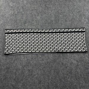 Michael Kors Headband OS Black White Monogram Knit Ear Warmer Womens